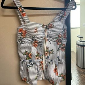 Iris Corset style flowered top